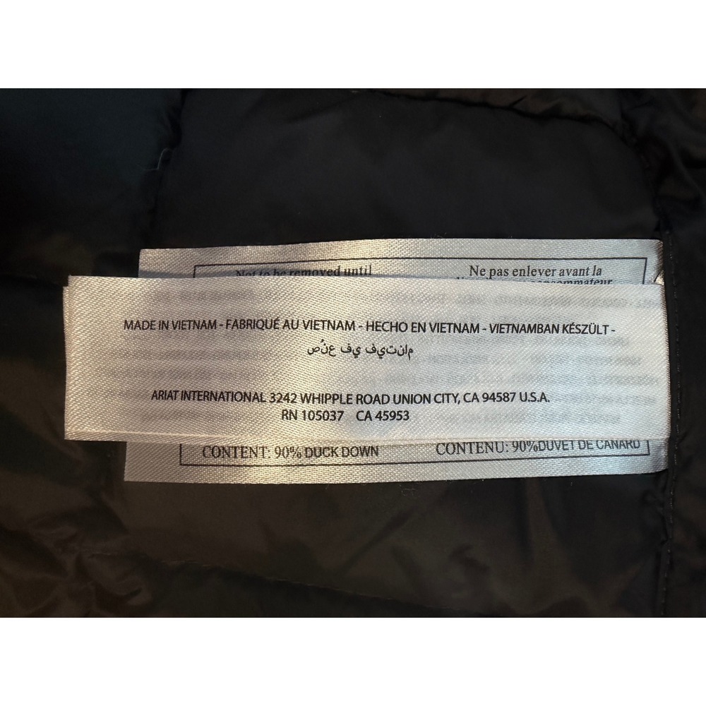 Ariat Ideal Down Puffer Vest Packable Womens Size M Black Lightweight Quilted - Picture 10 of 13